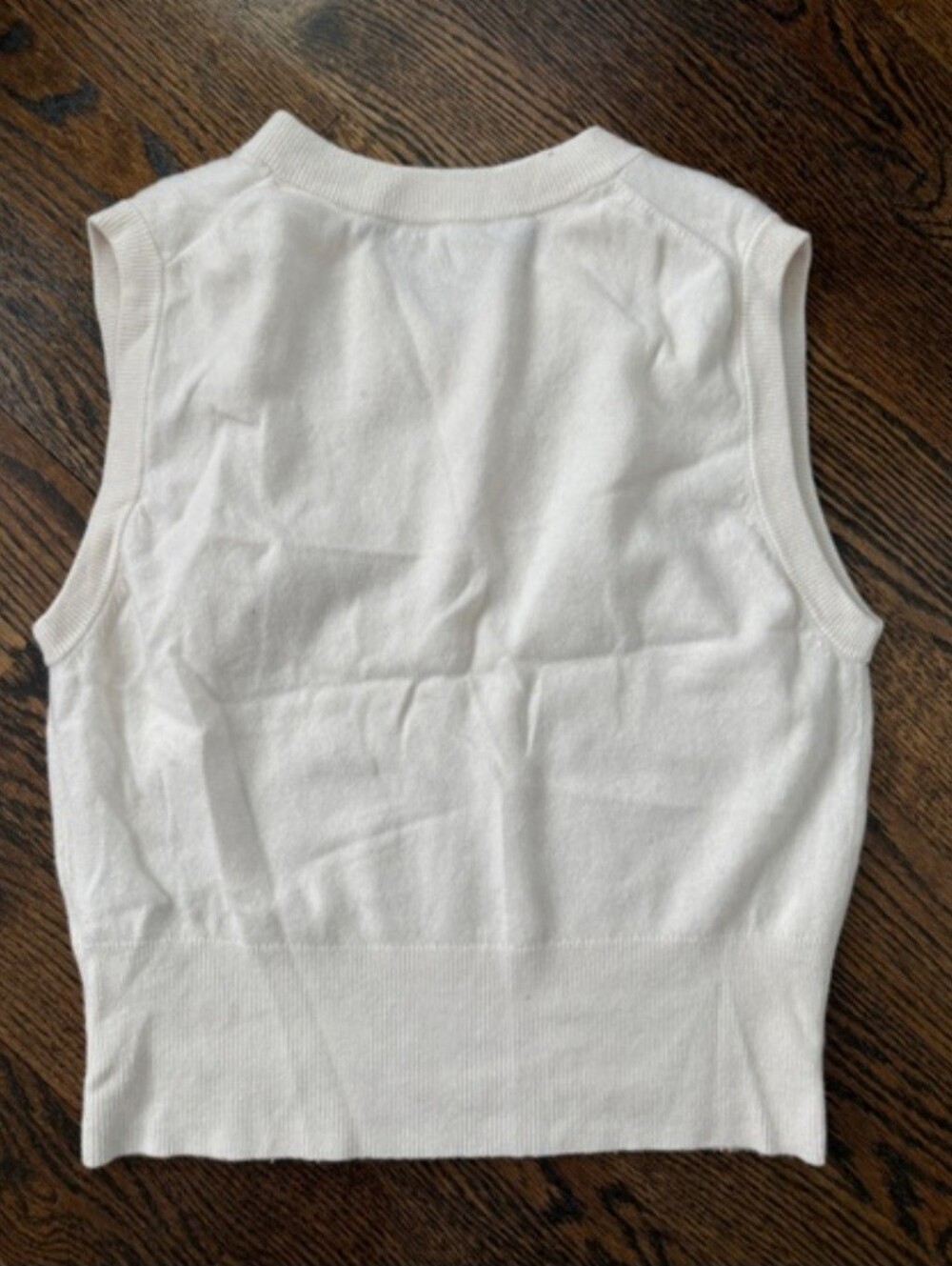 NWOT Vince White V-Neck Wool&Cashmere Blend Vest - Picture 3 of 5